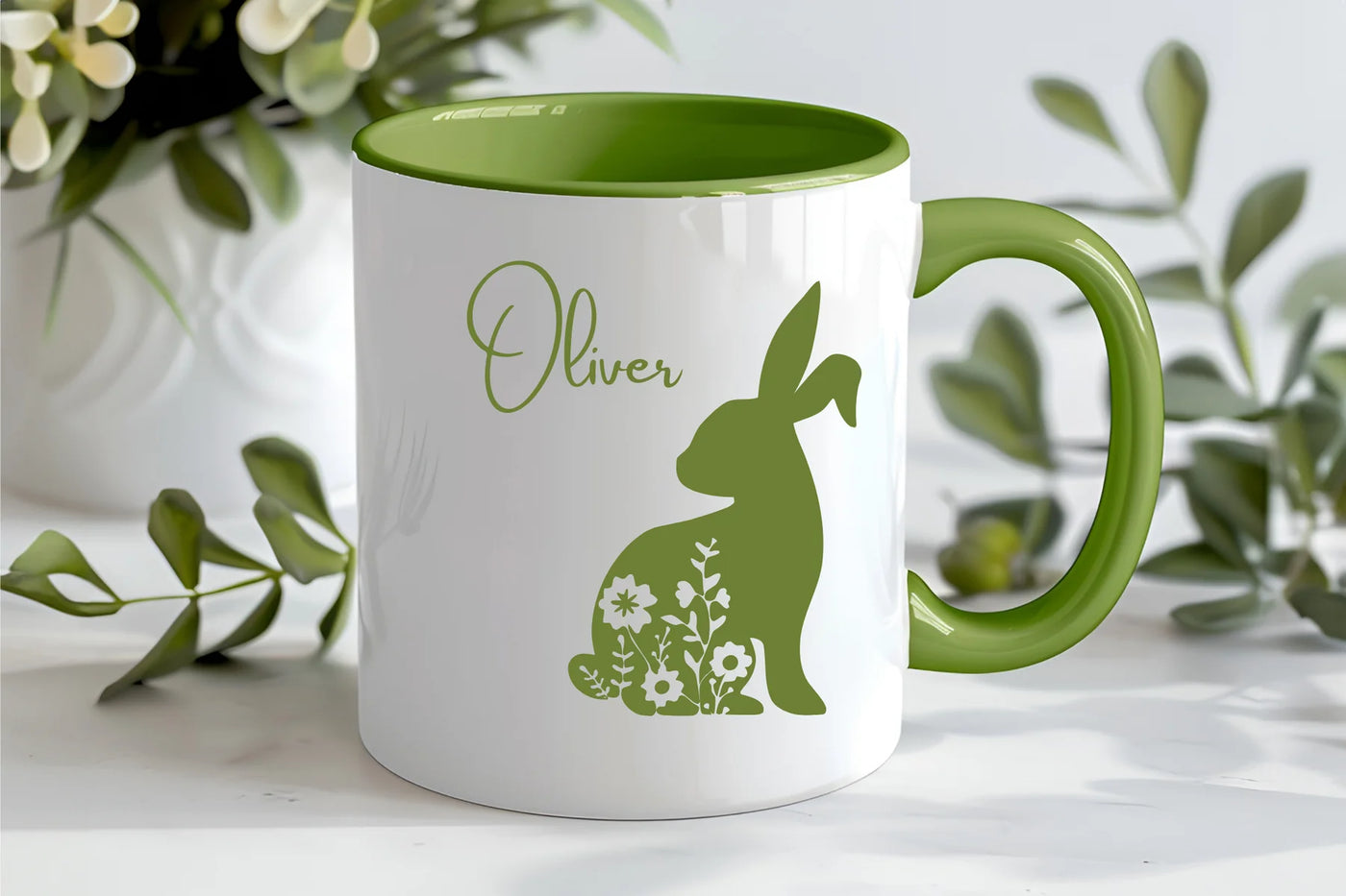 Rebbit Design Easter Gift inner colour mug Mug Gift Personalised Mug