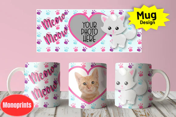 Cat Mug Ceramic Mug Gift Photo Personalised Mug