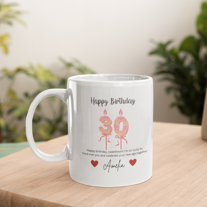 Personalised Mug 30 Birthday Mug Custom Text Women's Mug Gift