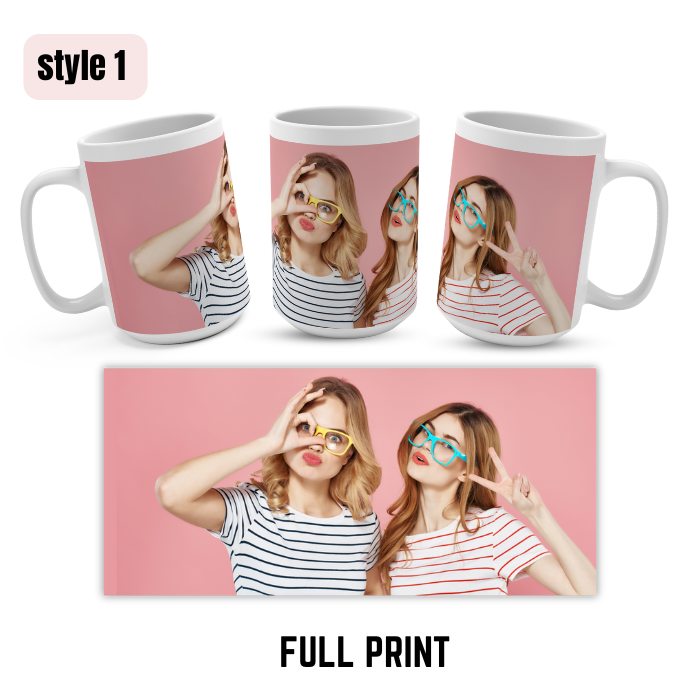 PERSONALISED MUG from 1 to 12 PICTURES & TEXT cup coffee tea gift present photo
