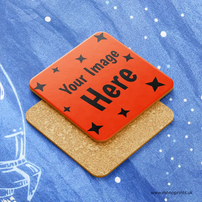 Square Coaster 9.5cm - Cork Base Coaster