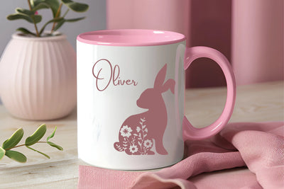 Rebbit Design Easter Gift inner colour mug Mug Gift Personalised Mug