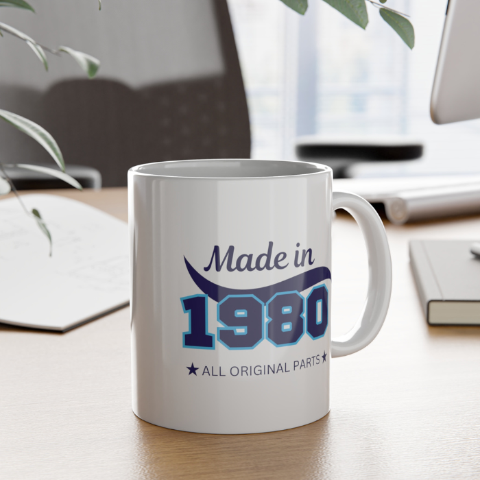 Personalised Mug Birthday Mug Custom Text Mug Gift Made in 1980