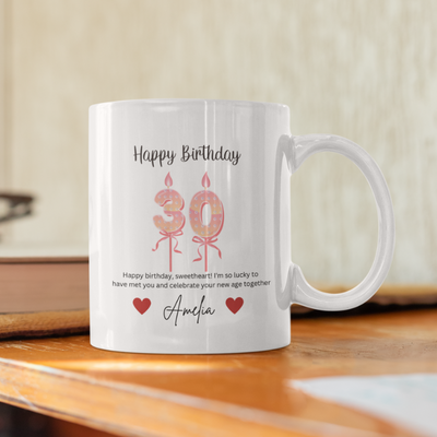 Personalised Mug 30 Birthday Mug Custom Text Women's Mug Gift