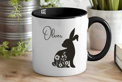 Rebbit Design Easter Gift inner colour mug Mug Gift Personalised Mug