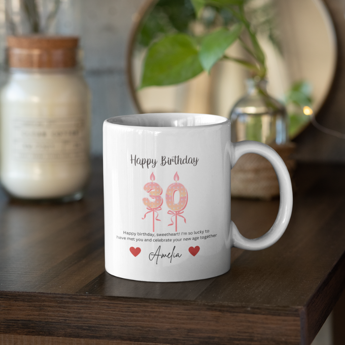 Personalised Mug 30 Birthday Mug Custom Text Women's Mug Gift