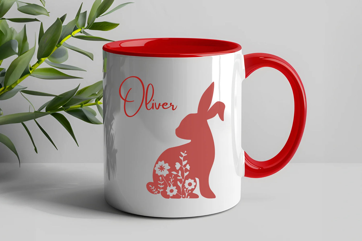Rebbit Design Easter Gift inner colour mug Mug Gift Personalised Mug