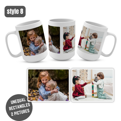 PERSONALISED MUG from 1 to 12 PICTURES & TEXT cup coffee tea gift present photo