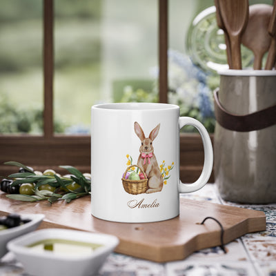 Personalised Bunny Rabbit Mug And Your custom text