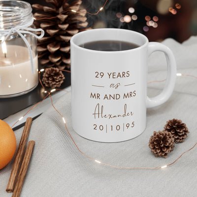 Personalised Wedding Gift, Personalised Couple Gift Mugs Mr & Mrs