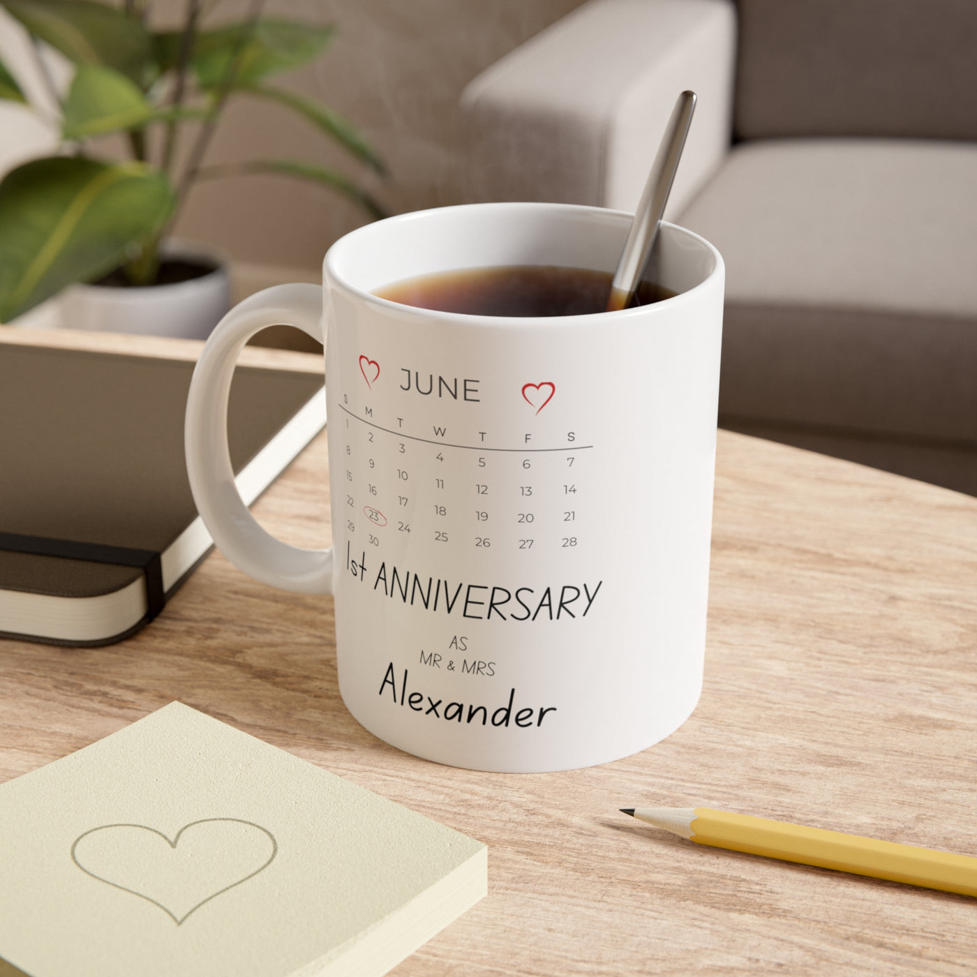 Personalised Wedding Gift, anniversary Gift Mug