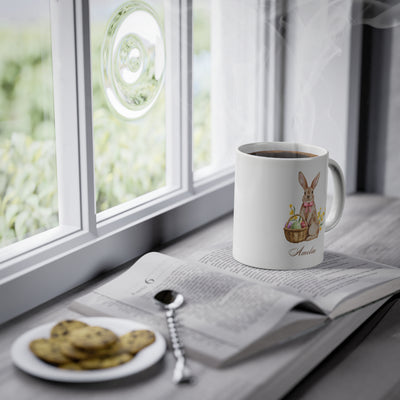 Personalised Bunny Rabbit Mug And Your custom text