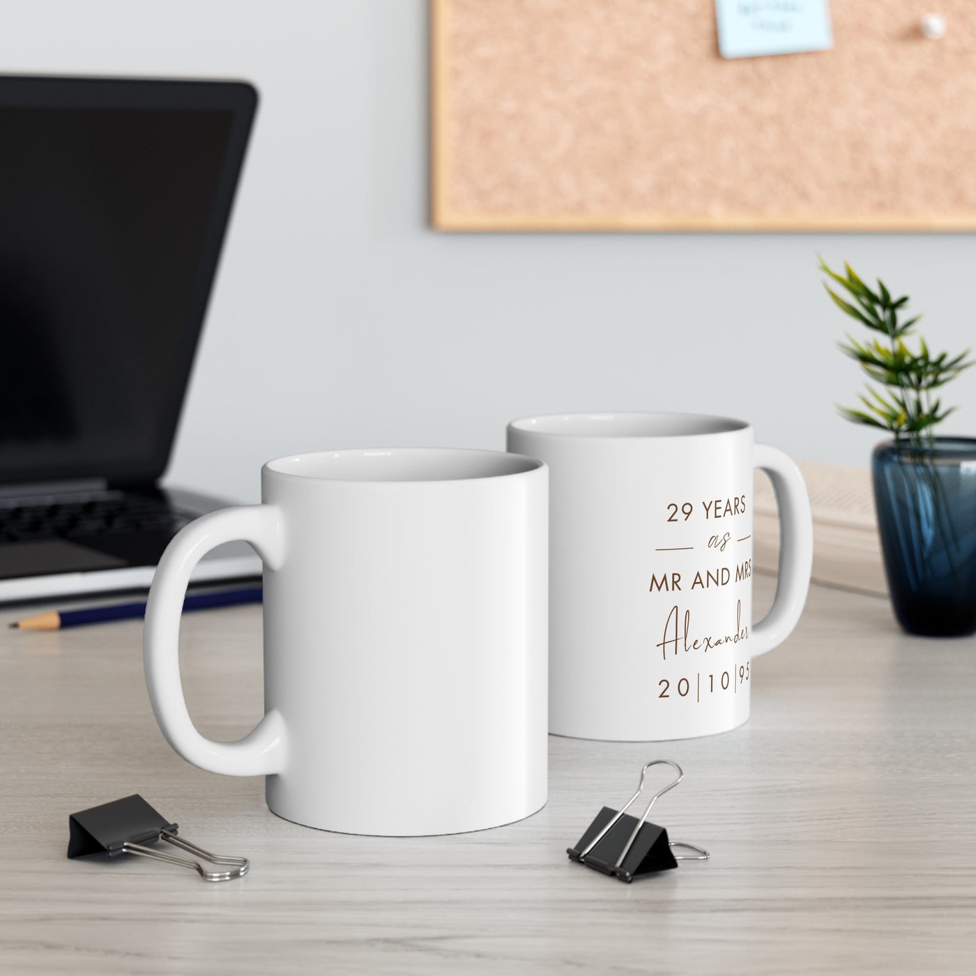 Personalised Wedding Gift, Personalised Couple Gift Mugs Mr & Mrs