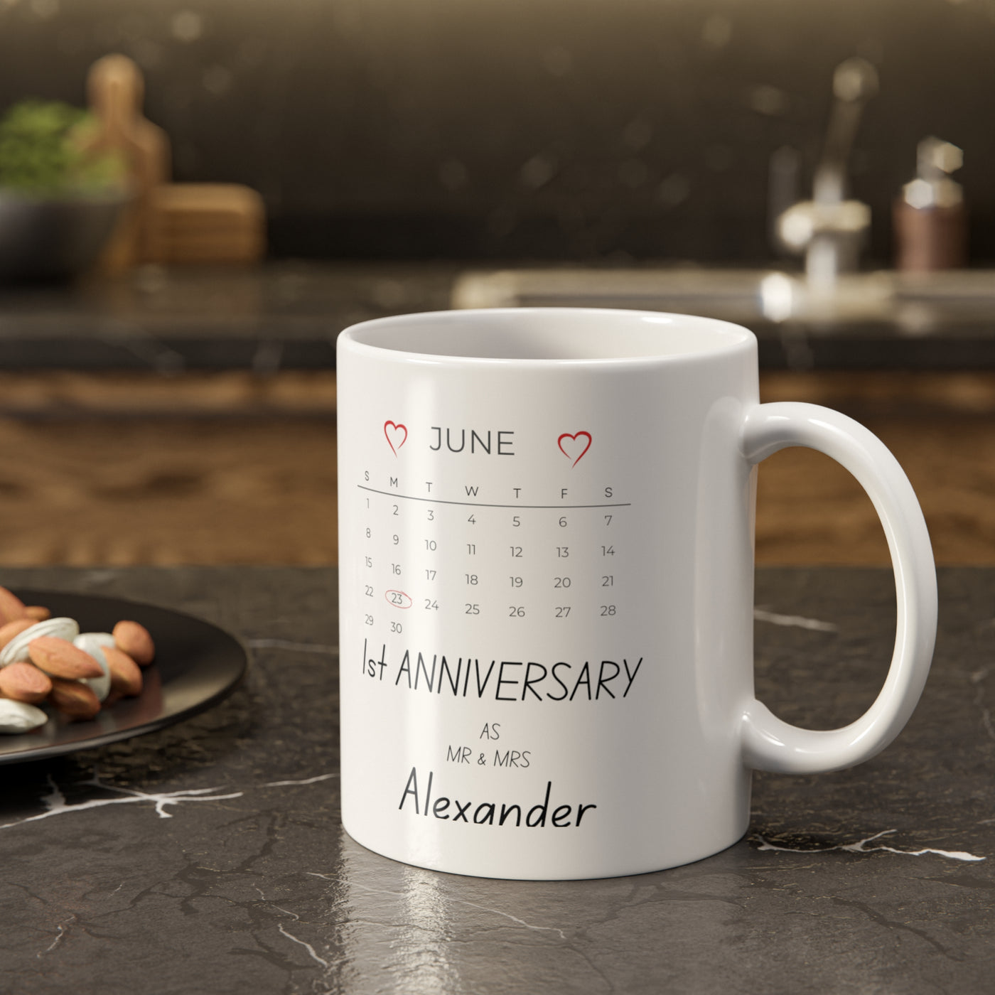 Personalised Wedding Gift, anniversary Gift Mug
