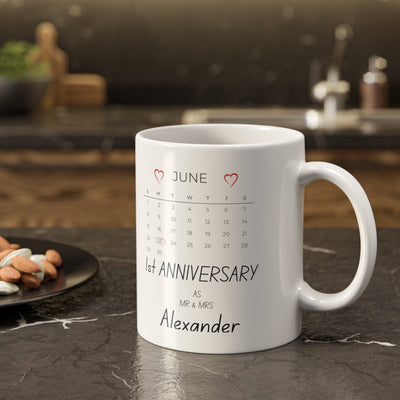 Personalised Wedding Gift, anniversary Gift Mug