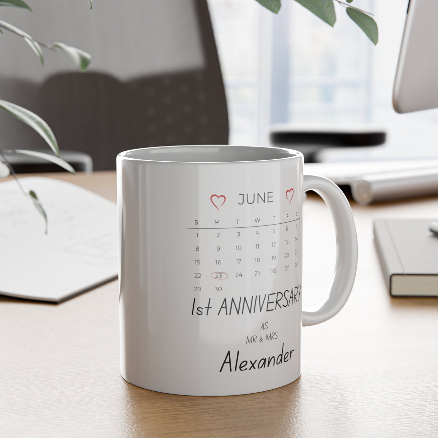 Personalised Wedding Gift, anniversary Gift Mug