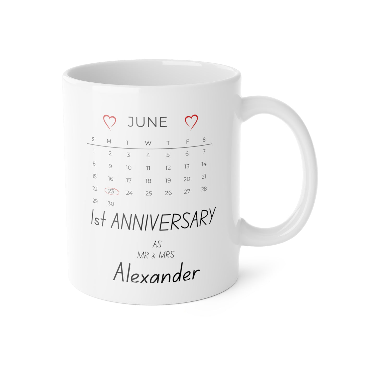 Personalised Wedding Gift, anniversary Gift Mug